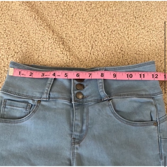 Wax Jean Light Wash Blue Stretchy Cotton Denim Skinny, shaping fit, 0-1, 24-25 - Picture 2 of 8